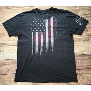 Grunt Style T Shirt XL Black American Flag Charge Follow Retreat Kill Avenge